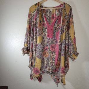 Sense Boho Long Sleeve Blouse Floral Print